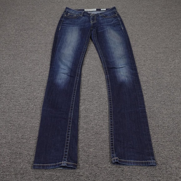 Buckle Denim - BKE Jeans 26L Blue Western Payton Straight Stretch Embroidered 26x33.5 Y2k